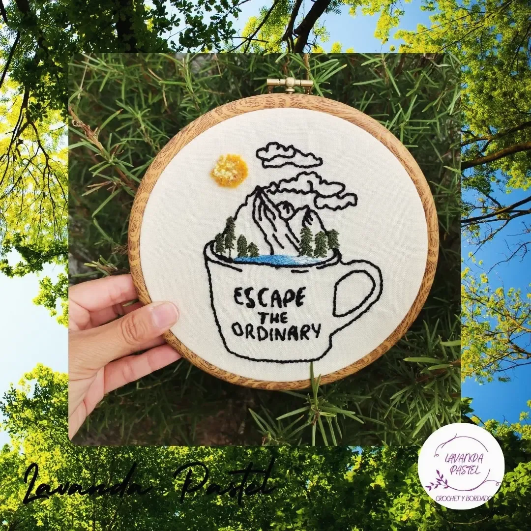 Bordado en aguja mágica combinado con estilo libre, inspirad